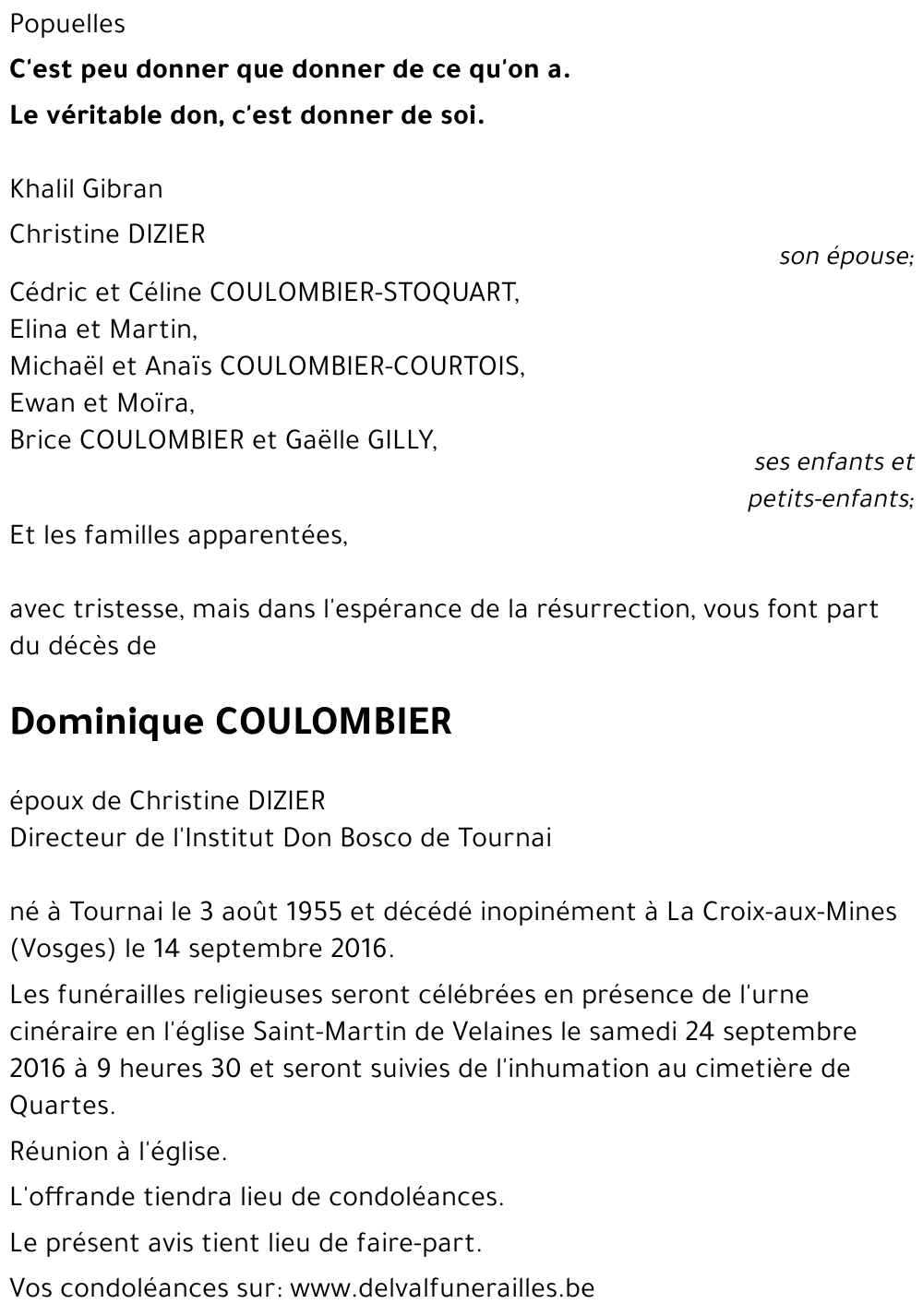 Dominique COULOMBIER