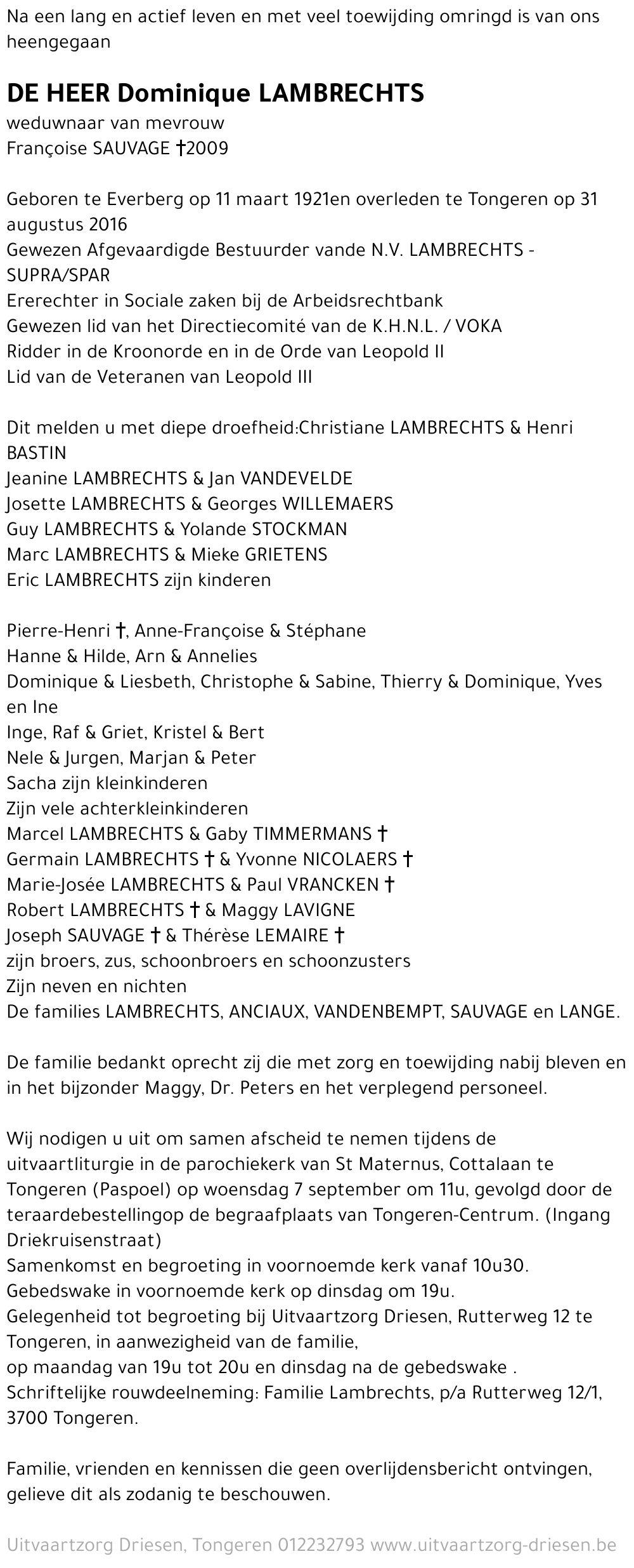 Dominique LAMBRECHTS