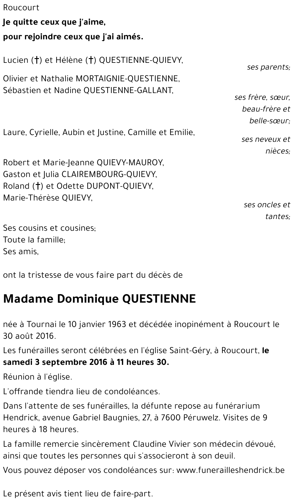 Dominique QUESTIENNE