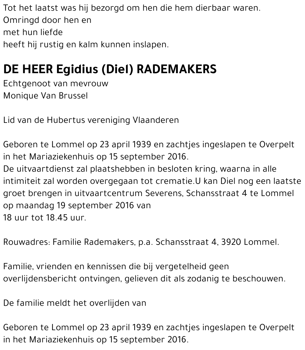 Egidius (Diel) Rademakers