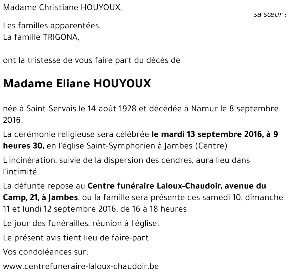 Eliane HOUYOUX
