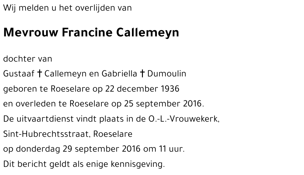 Francine Callemeyn