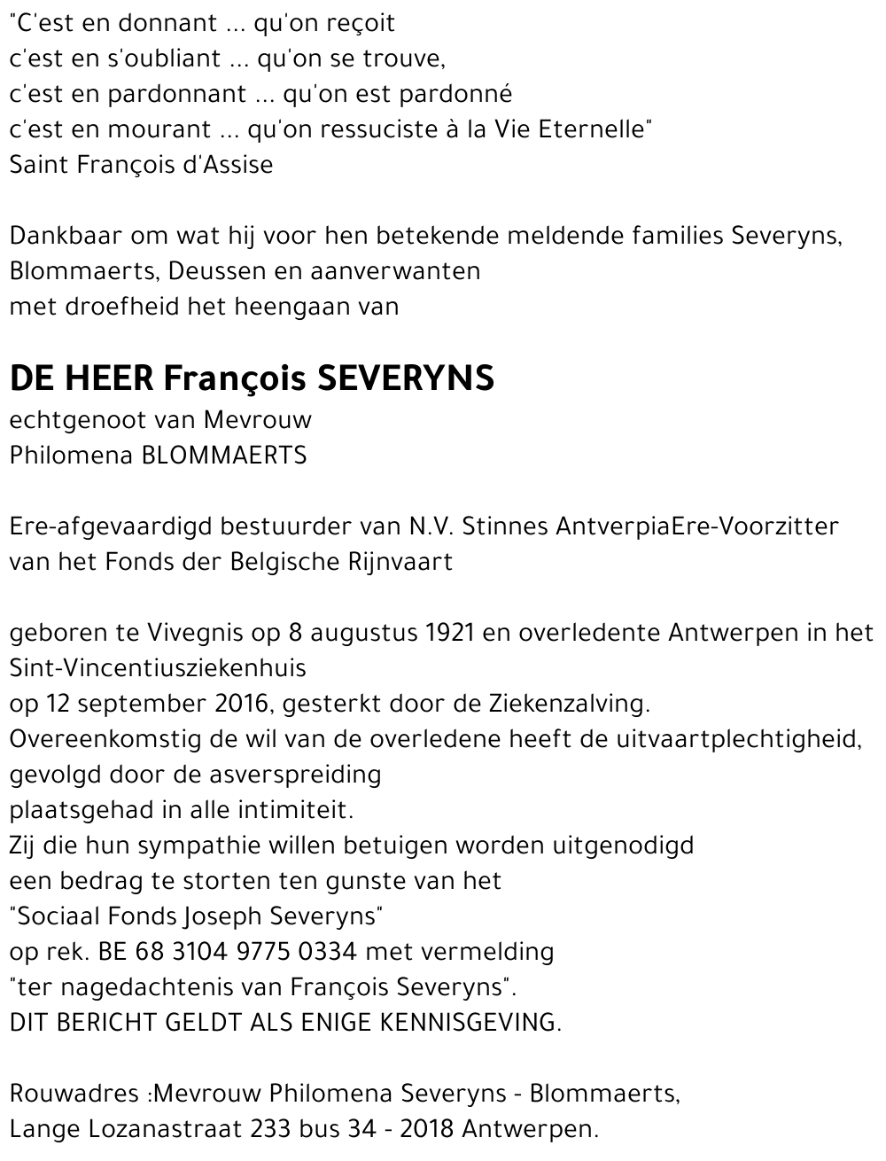 François Severyns