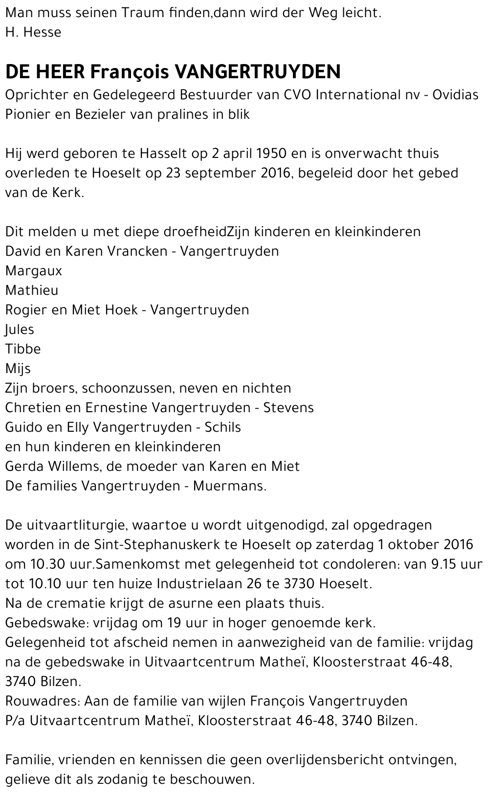 François Vangertruyden