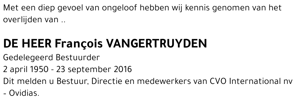 François Vangertruyden