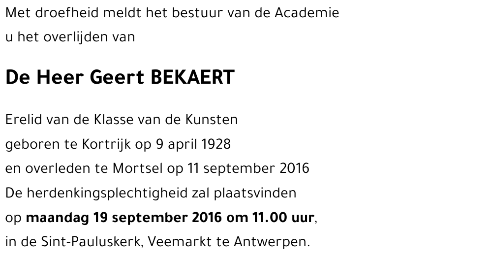 Geert BEKAERT