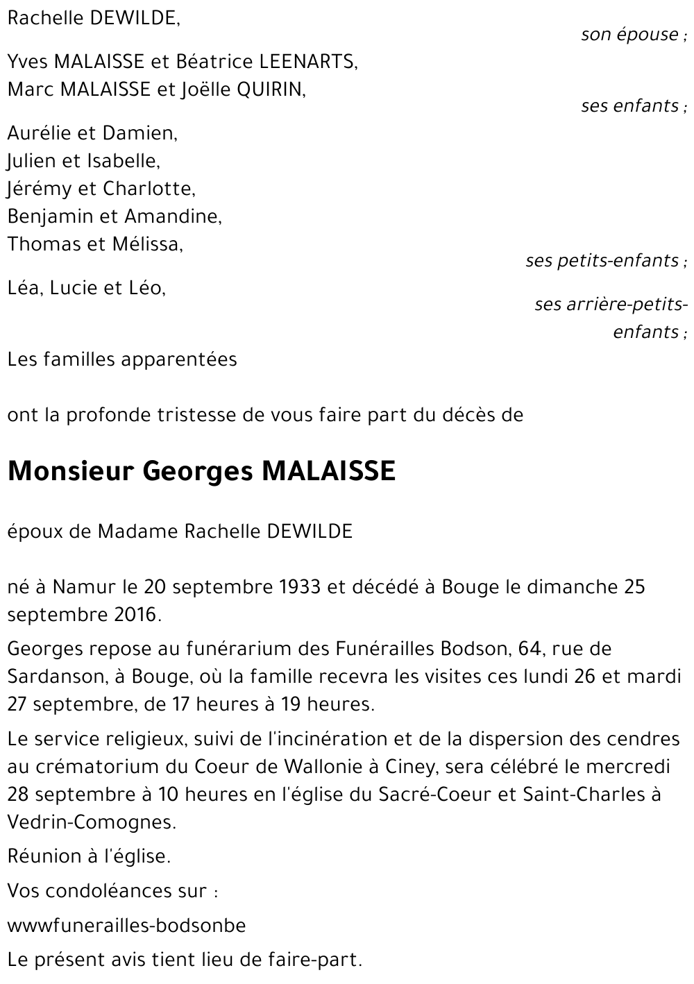 Georges MALAISSE