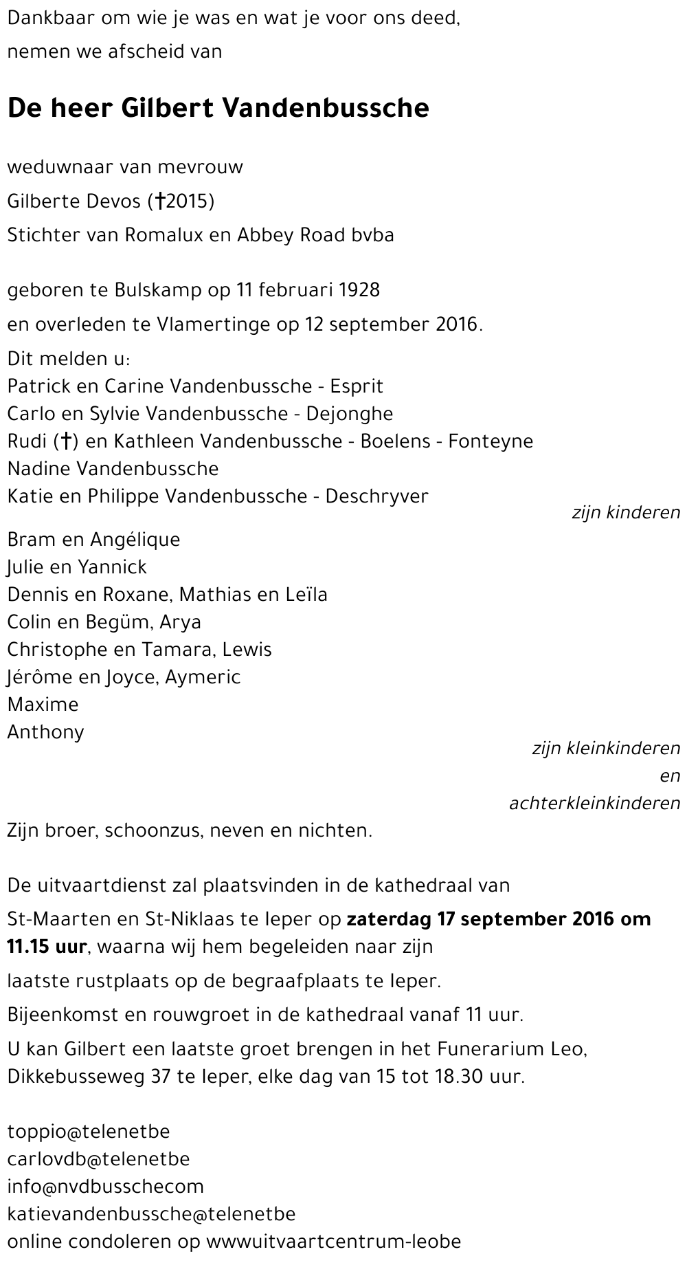 Gilbert Vandenbussche