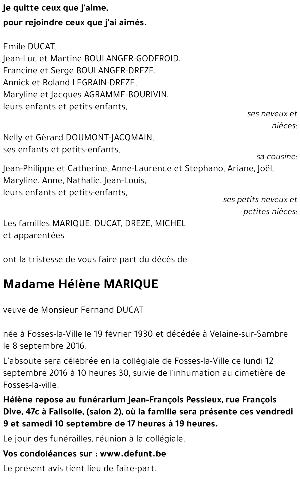Hélène MARIQUE