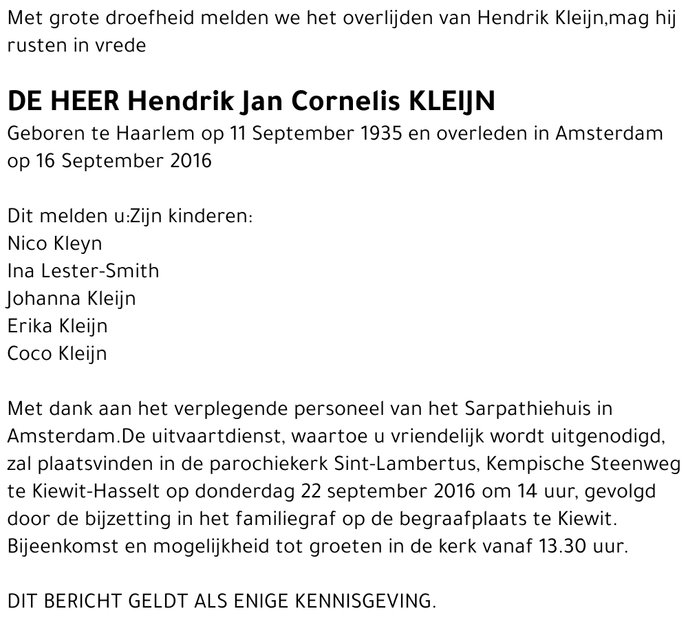 Hendrik Jan Cornelis