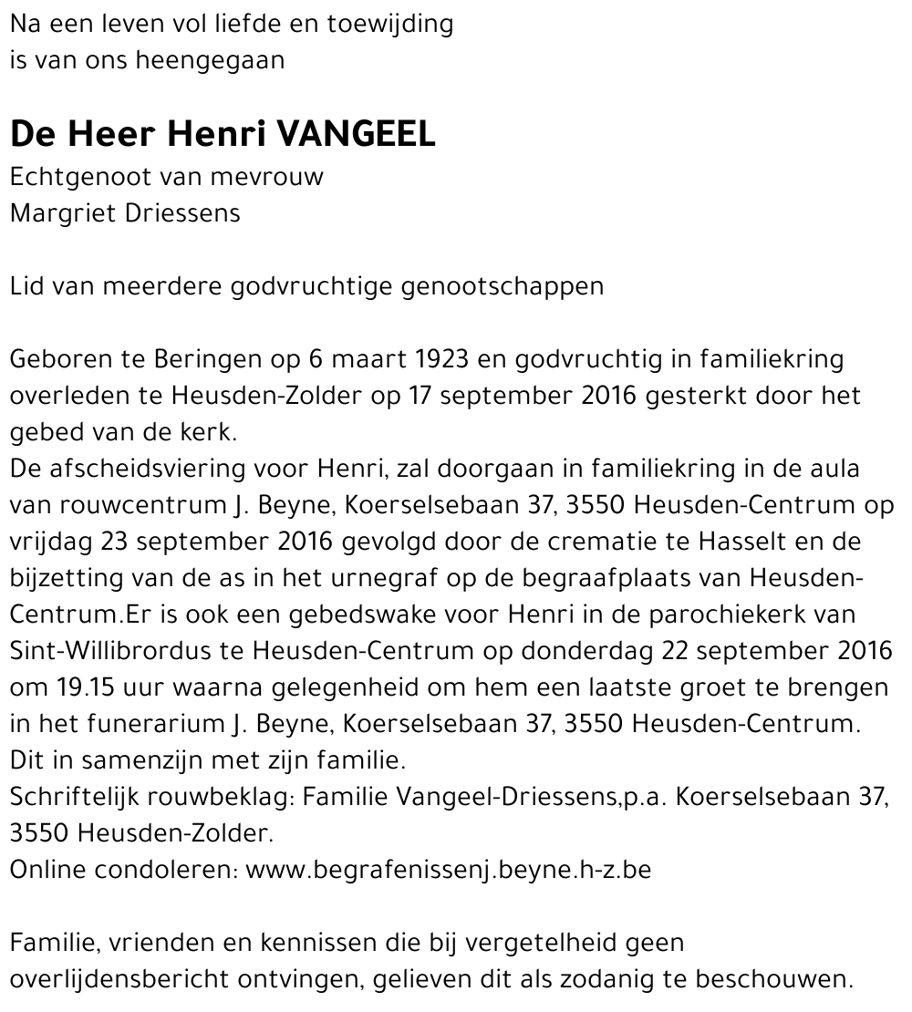Henri Vangeel