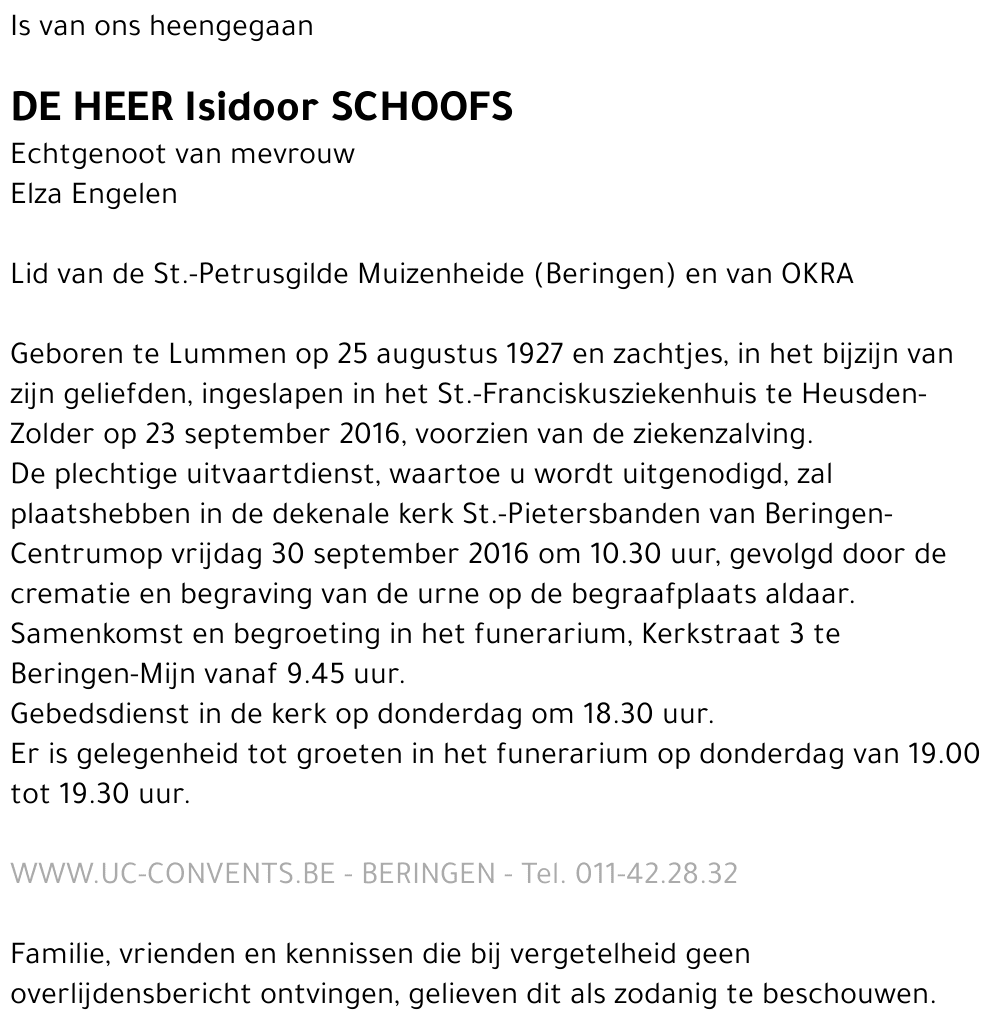 Isidoor Schoofs