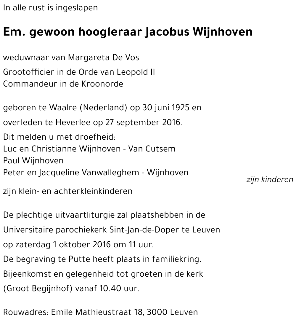 Jacobus Wijnhoven