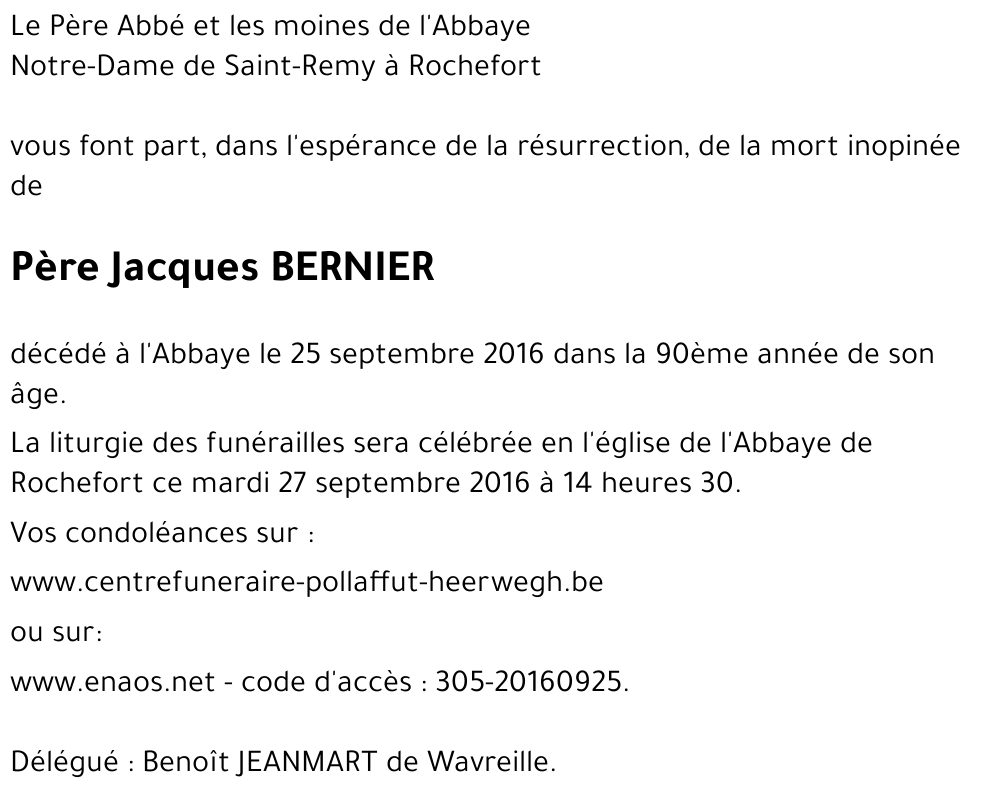 Jacques BERNIER