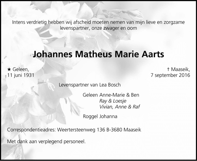 Johannes Matheus Marie Aarts