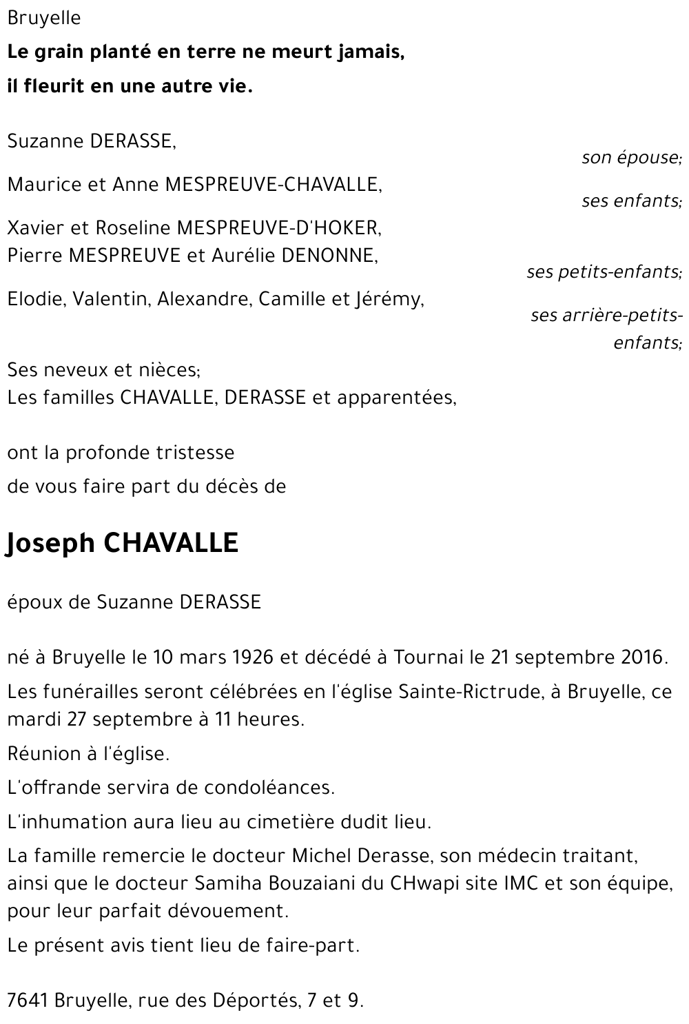 Joseph CHAVALLE