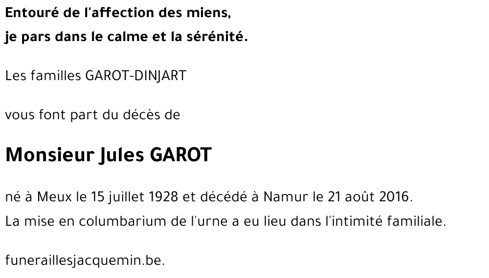 Jules GAROT