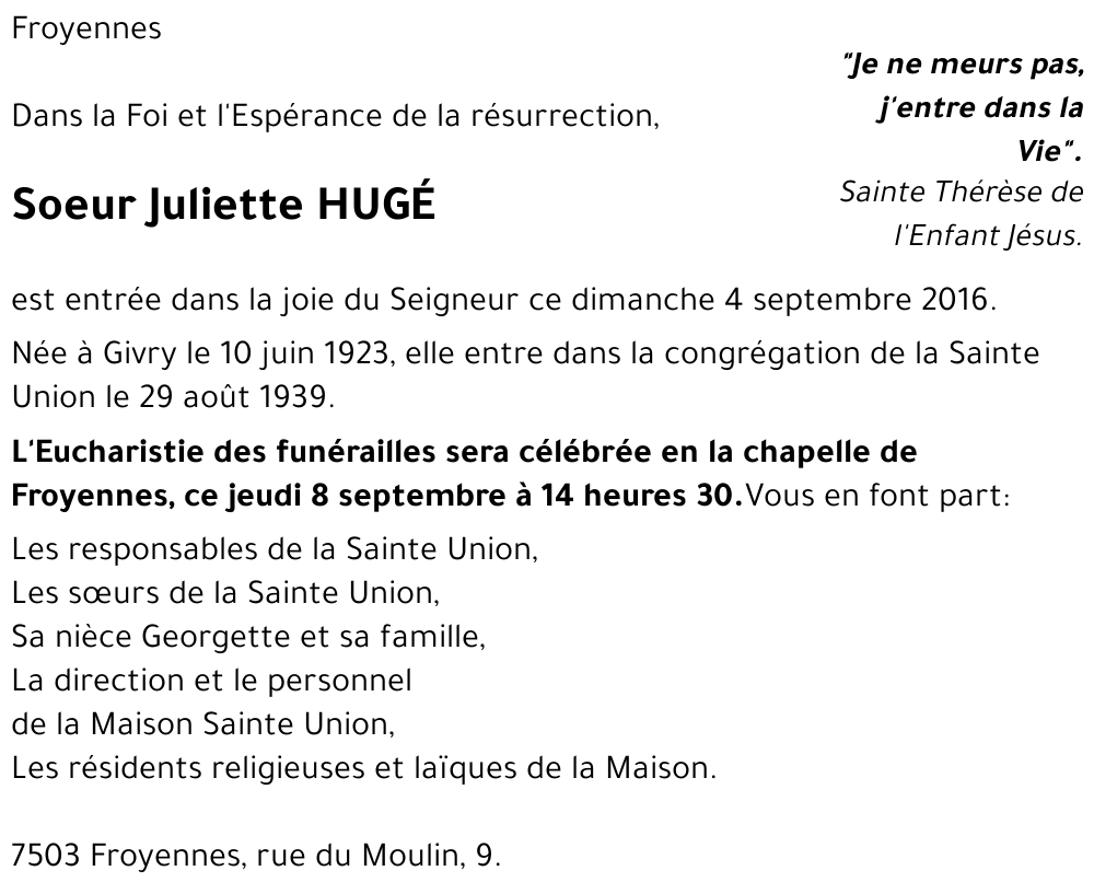 Juliette HUGÉ