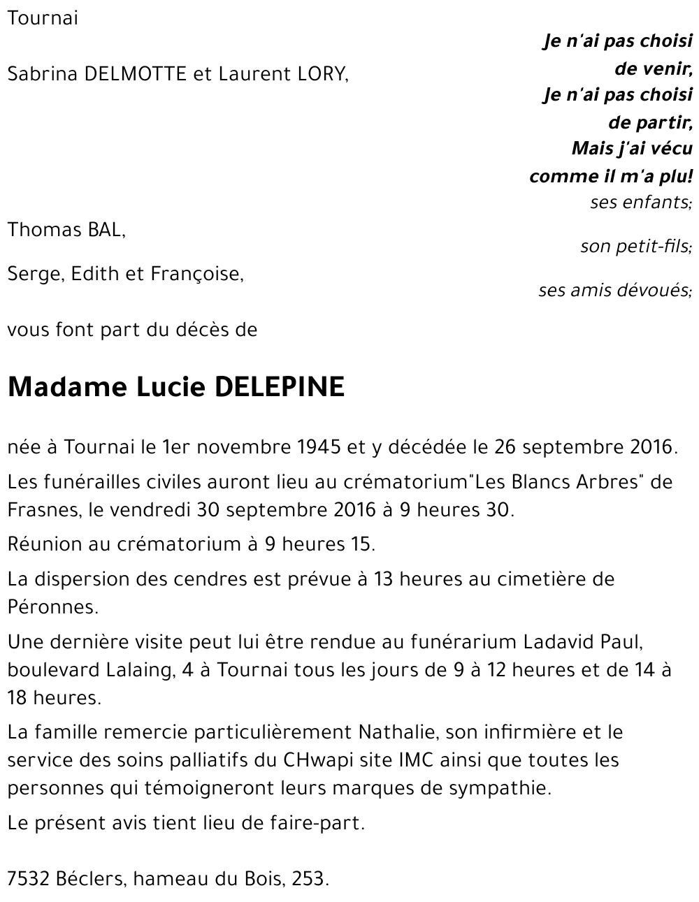 Lucie DELEPINE