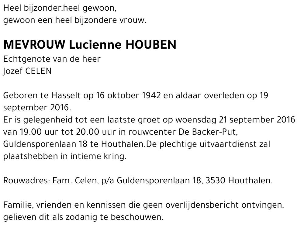 Lucienne HOUBEN