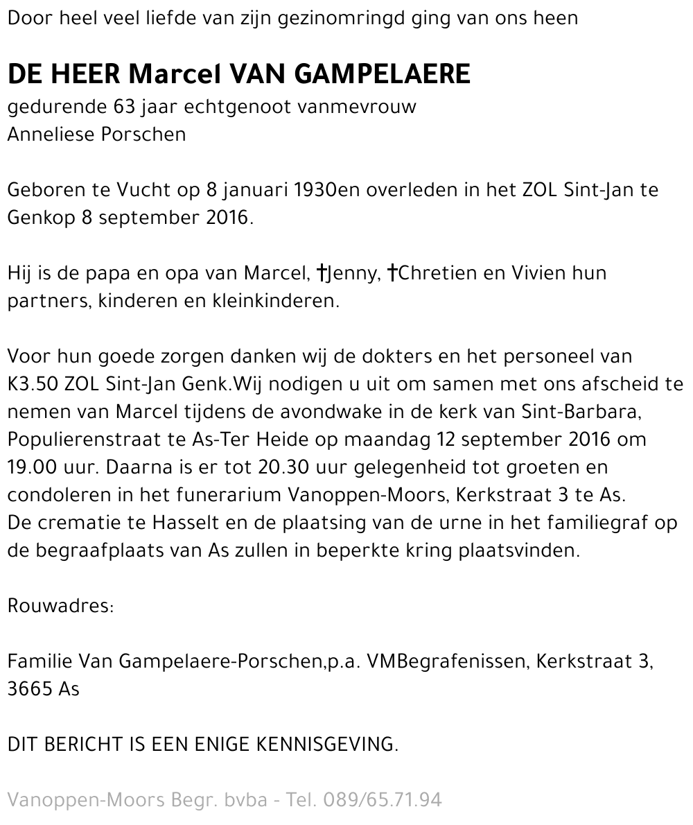 Marcel Van Gampelaere