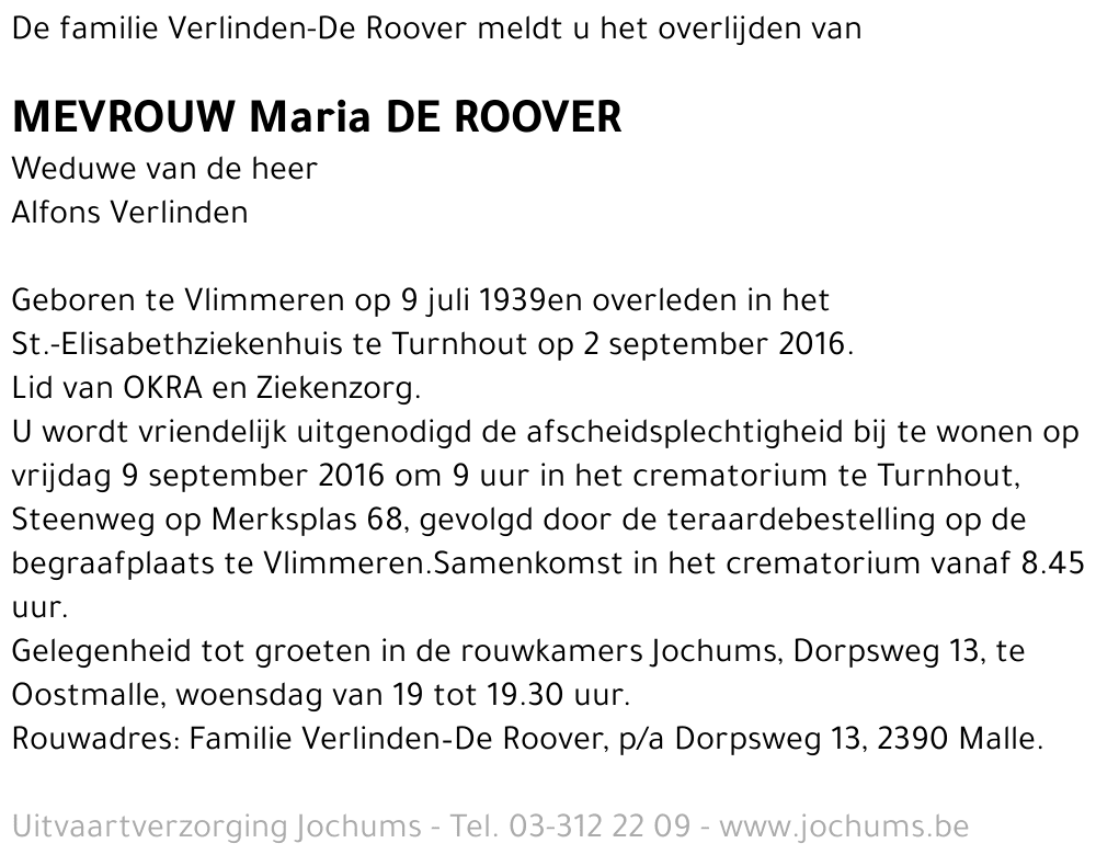 Maria De Roover