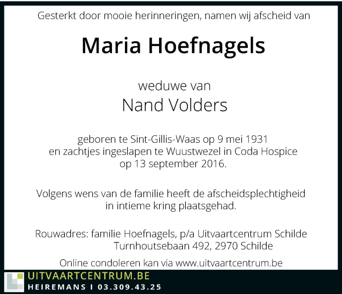 Maria Hoefnagels