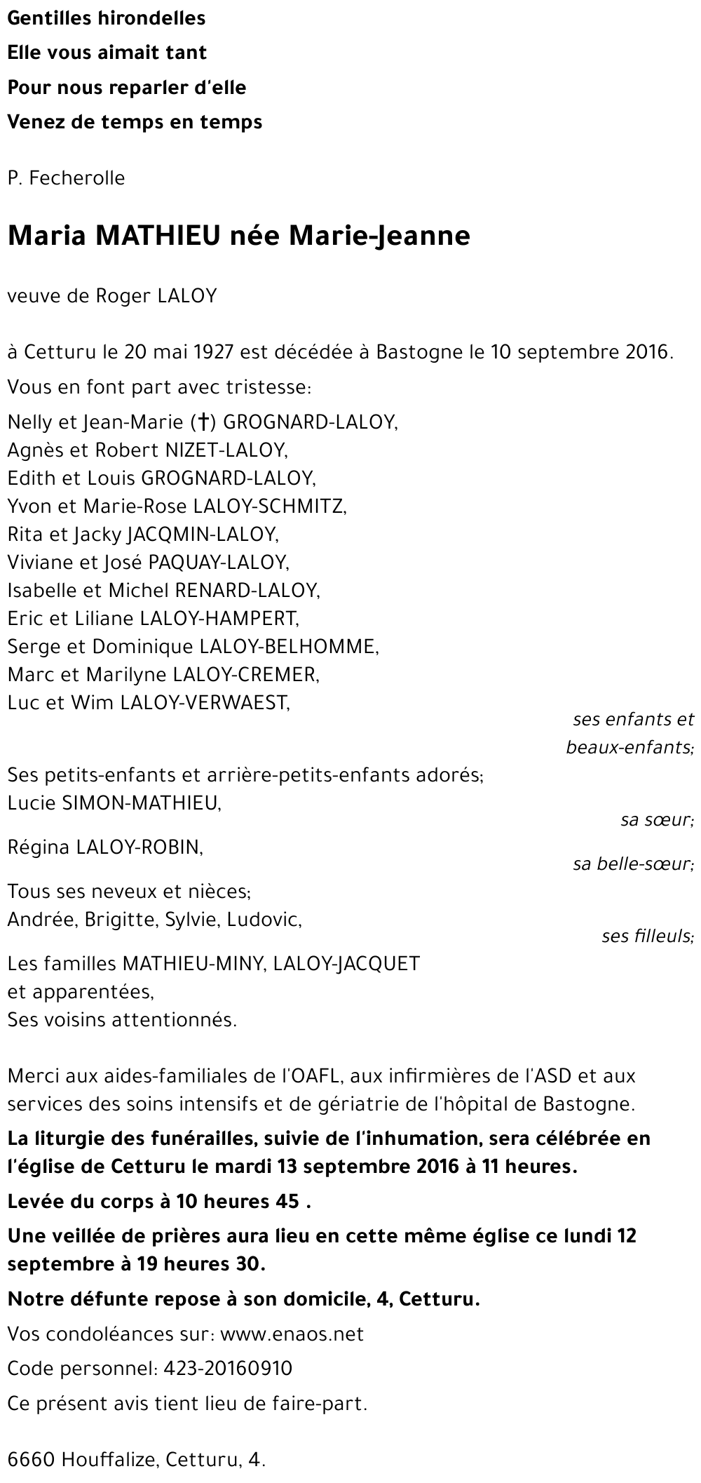 Marie-Jeanne MATHIEU