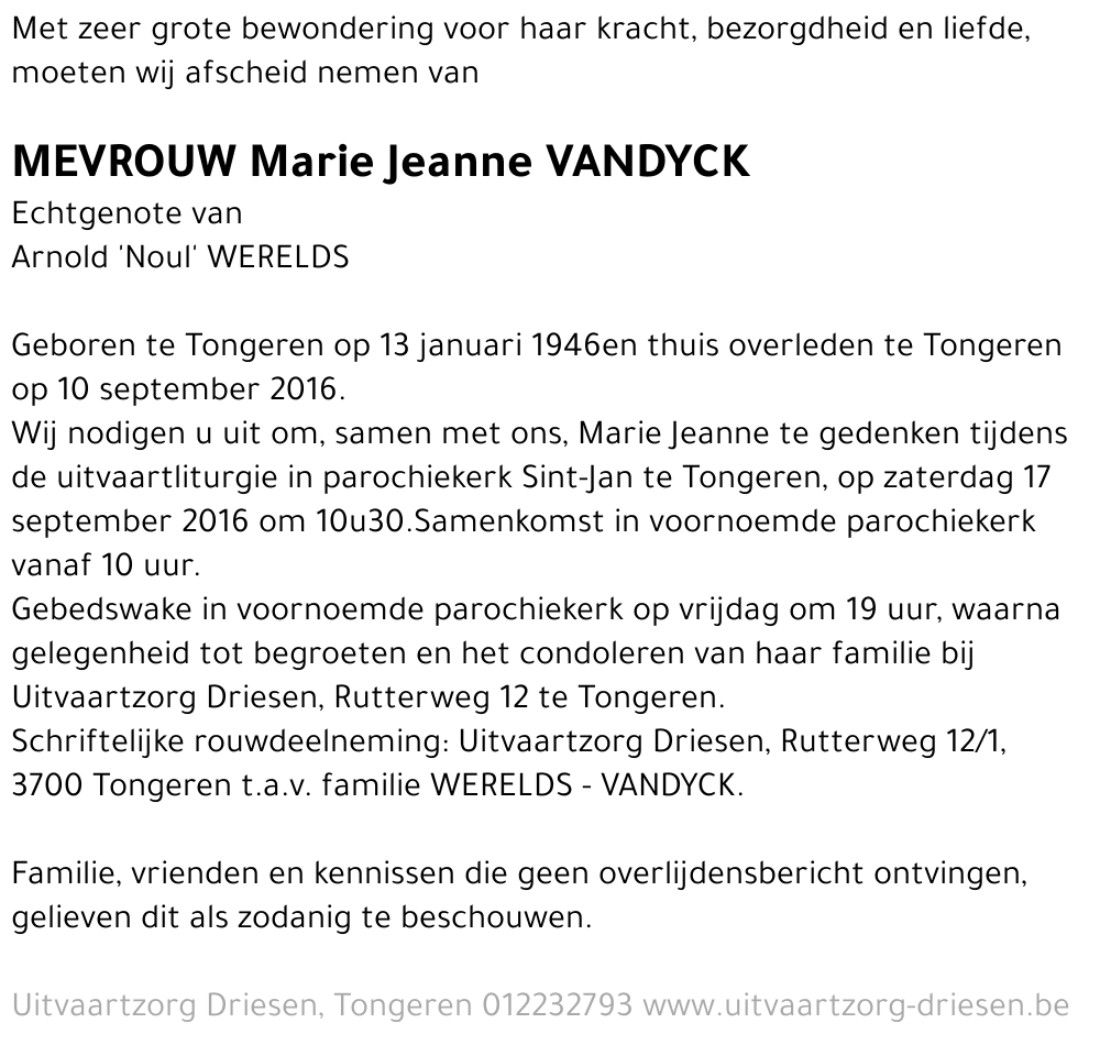 Marie Jeanne Vandyck