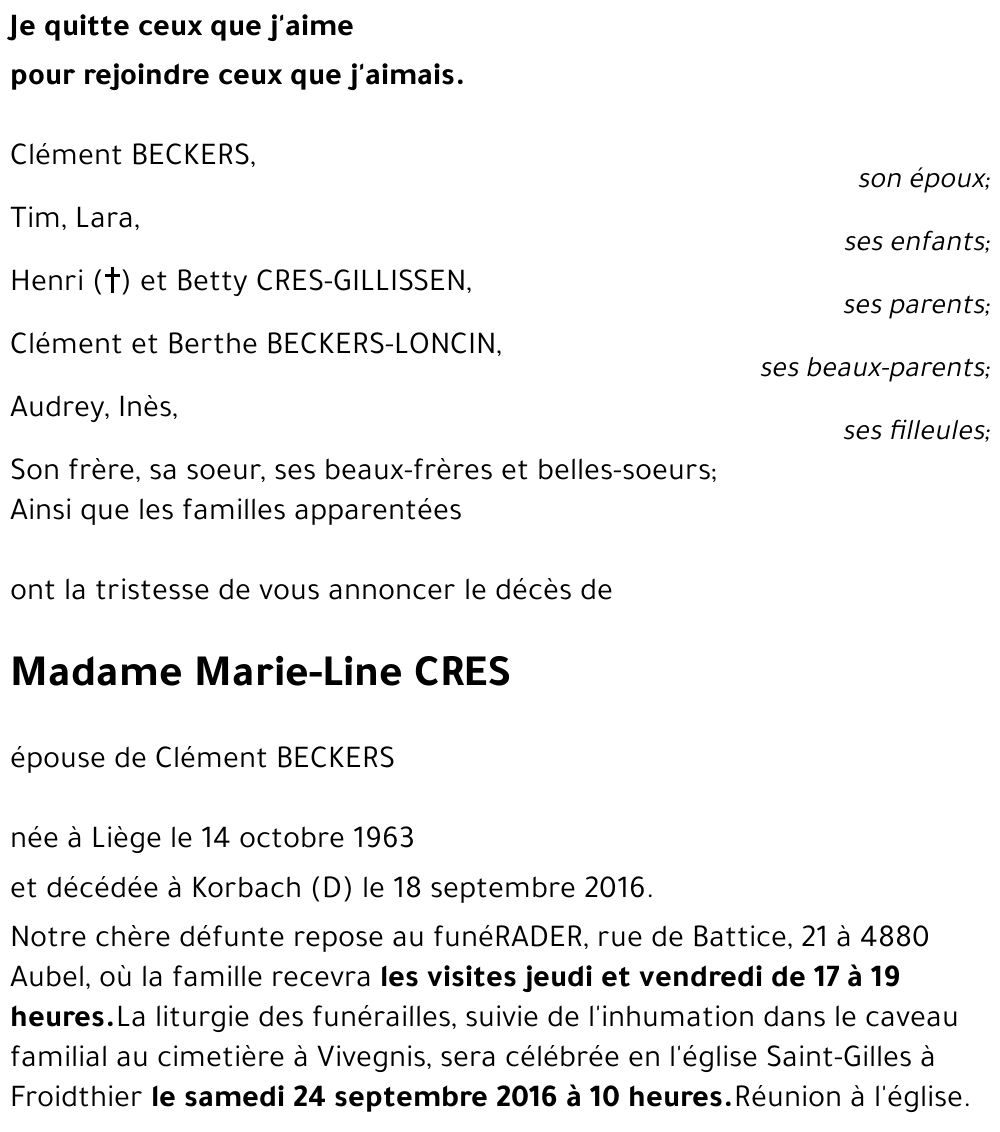 Marie-Line CRES