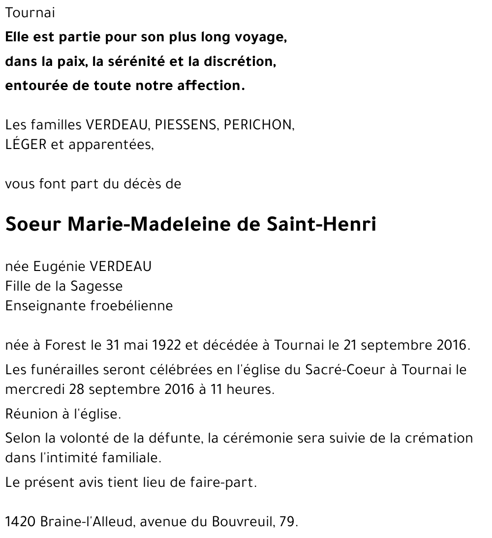  Marie-Madeleine de Saint-Henri