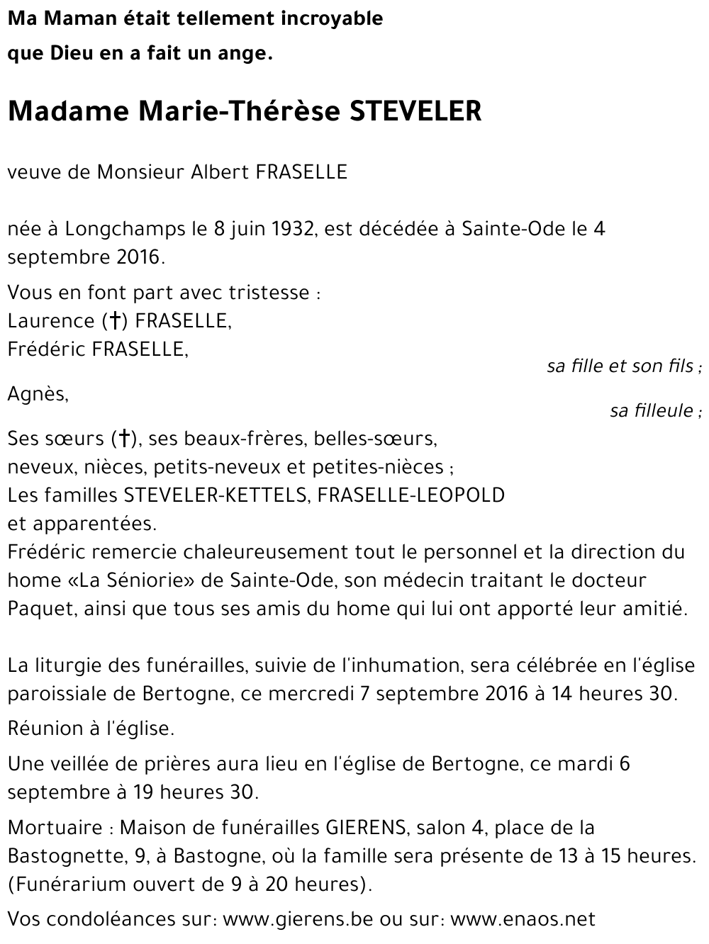 Marie-Thérèse STEVELER