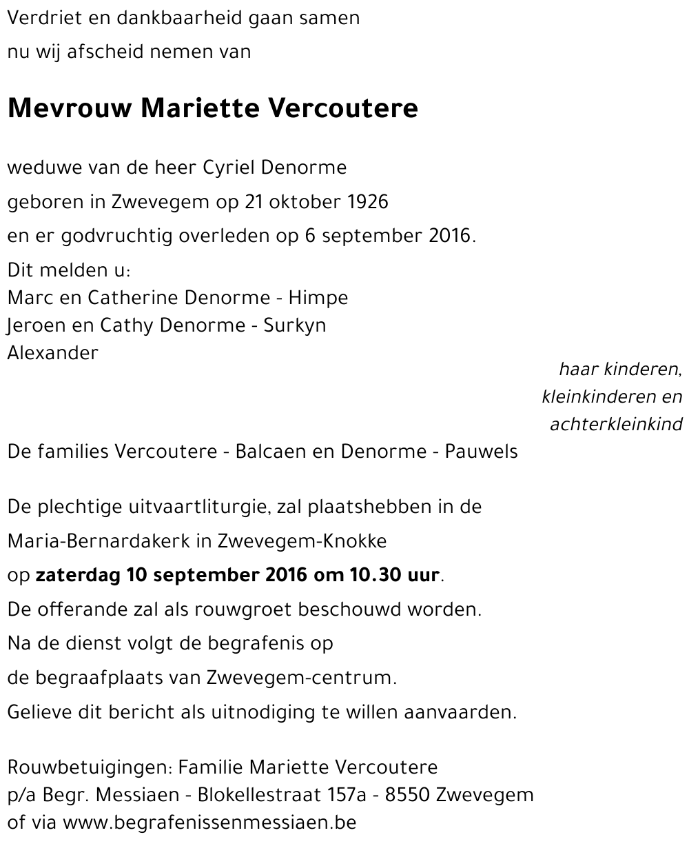 Mariette Vercoutere