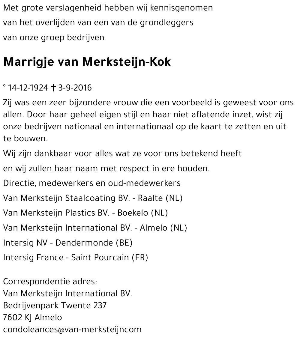 Marrigje van Merksteijn