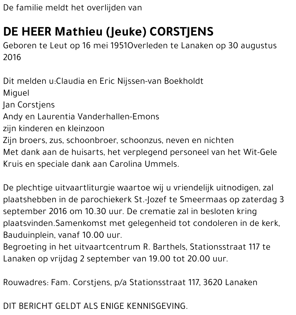 Mathieu (Jeuke) Corstjens
