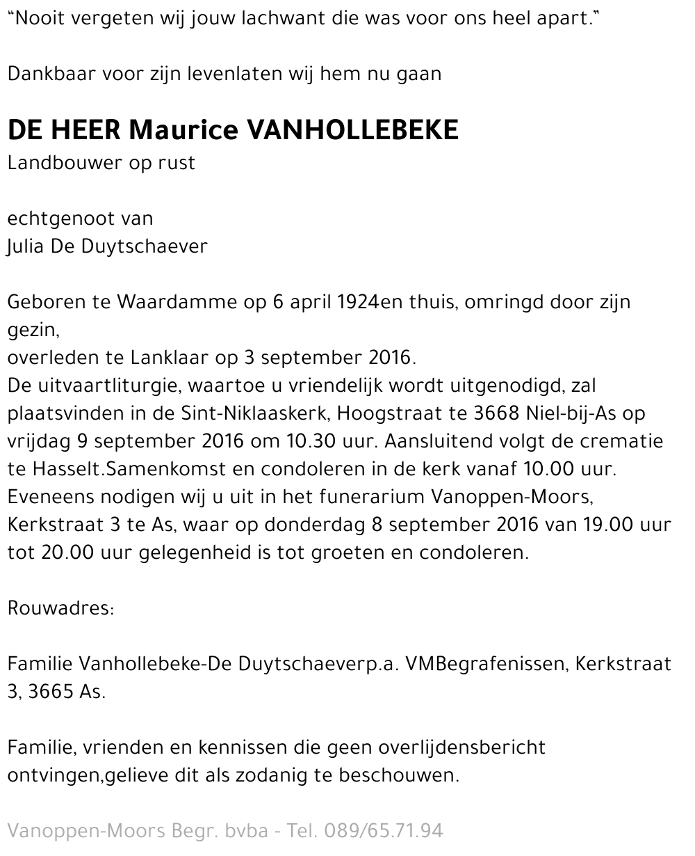 Maurice Vanhollebeke