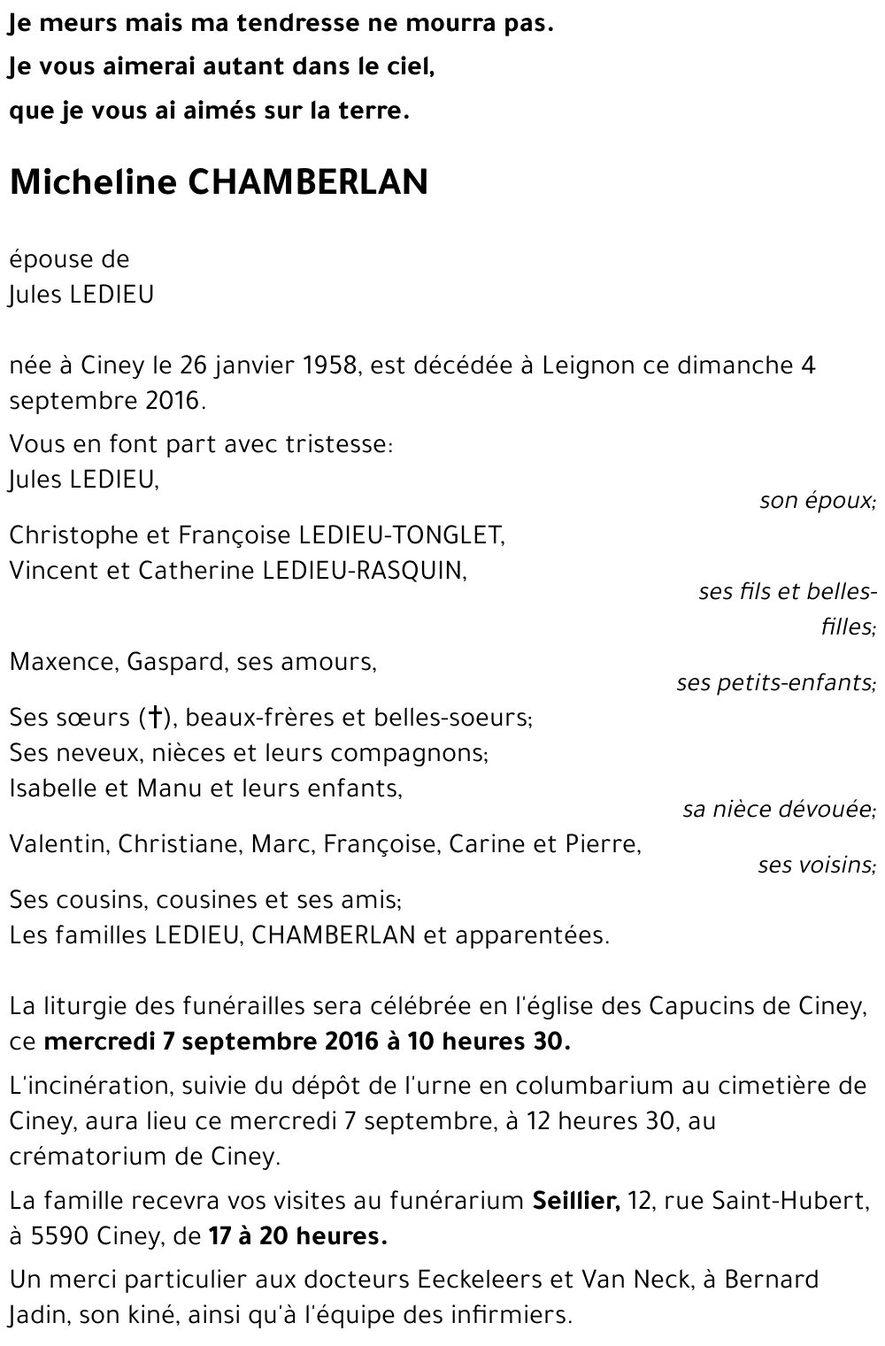 Micheline CHAMBERLAN