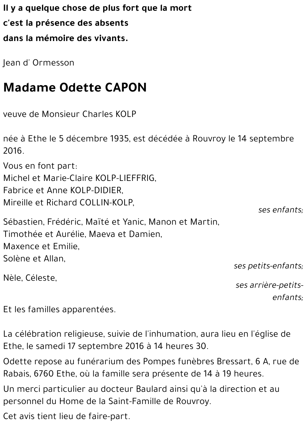 Odette CAPON 