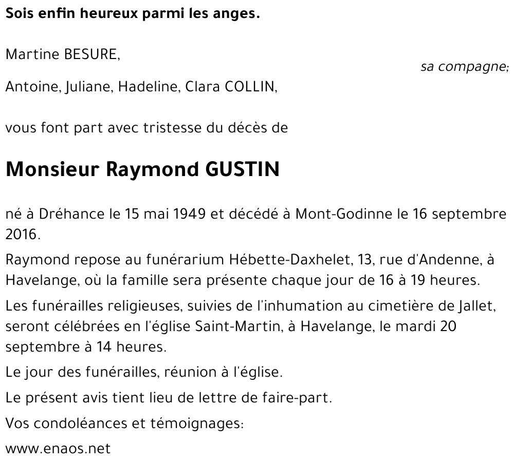 Raymond GUSTIN