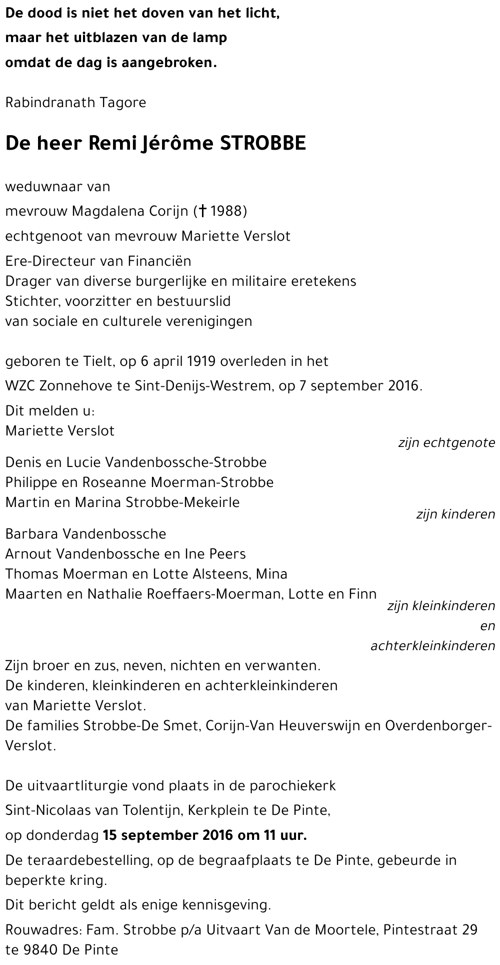 Remi Jérôme STROBBE