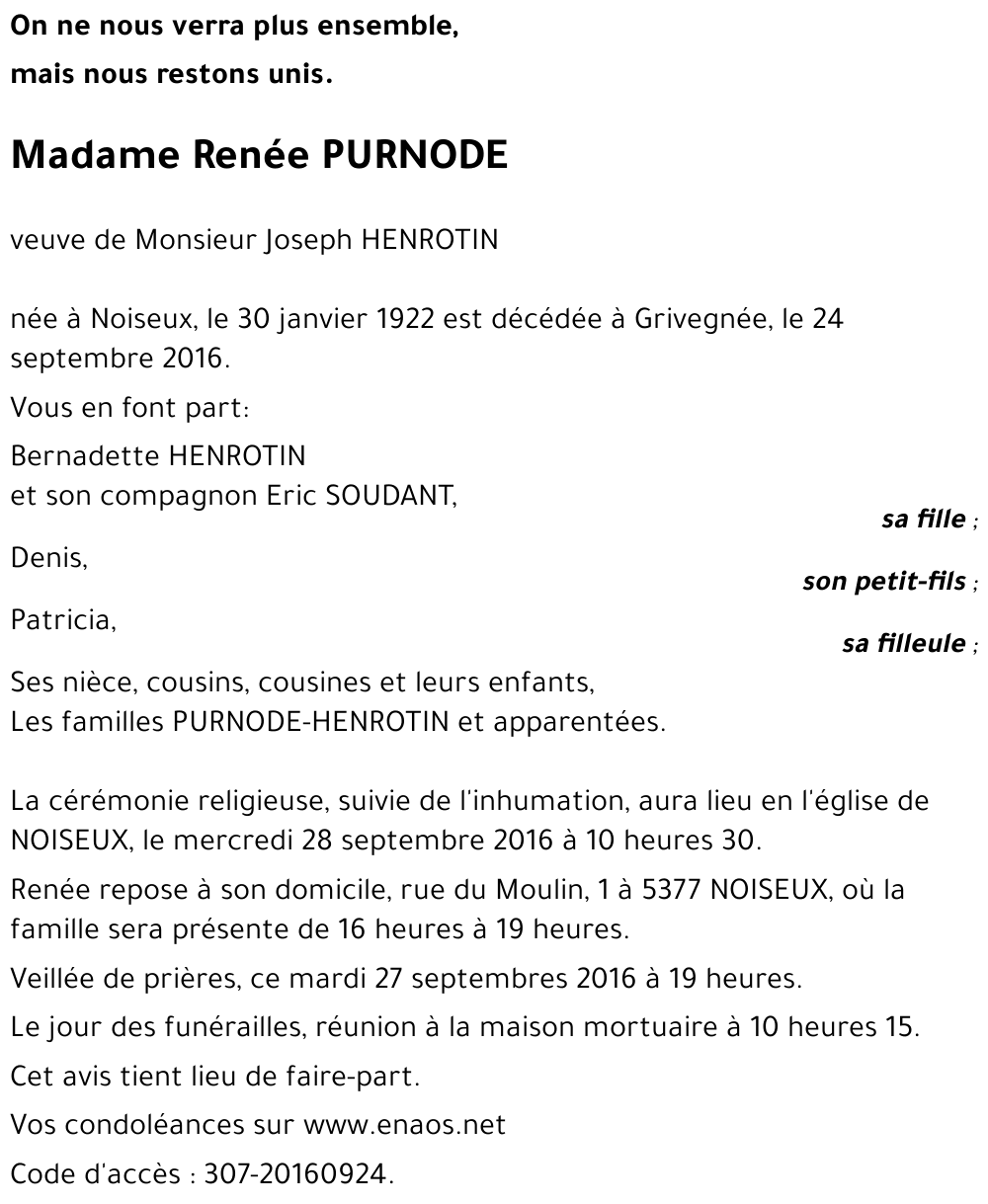 Renée PURNODE