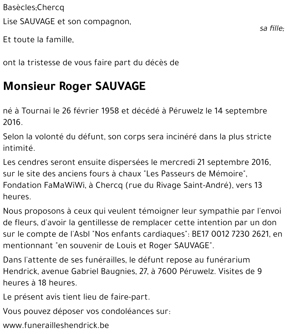 Roger SAUVAGE