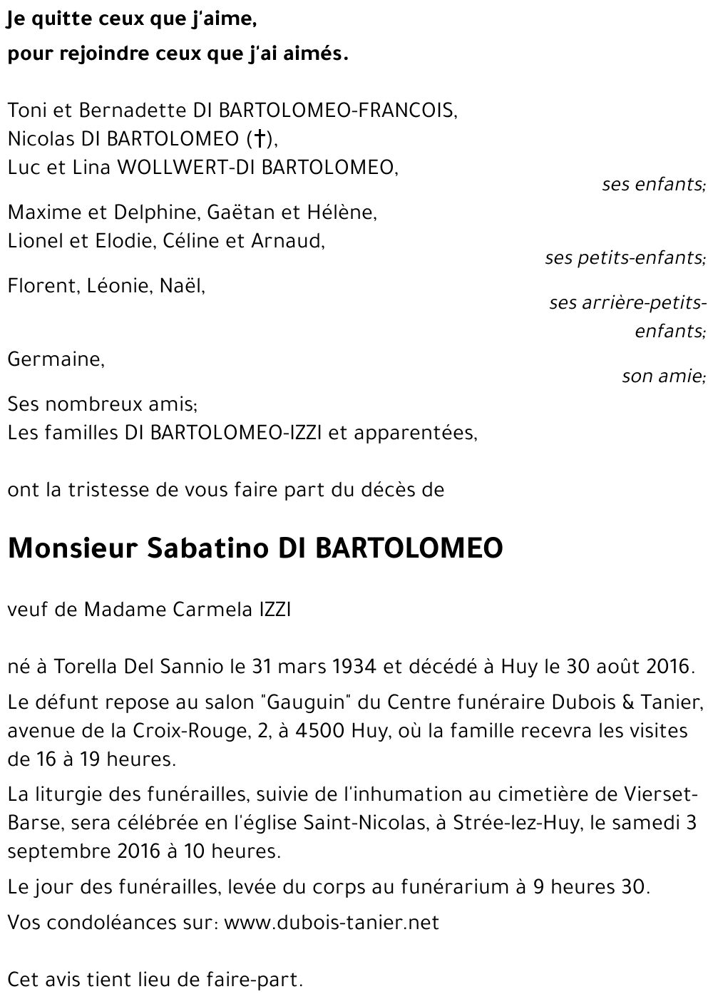 Sabatino DI BARTOLOMEO