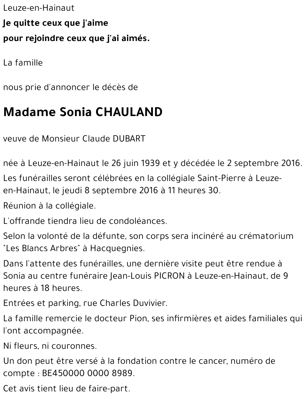 Sonia CHAULAND