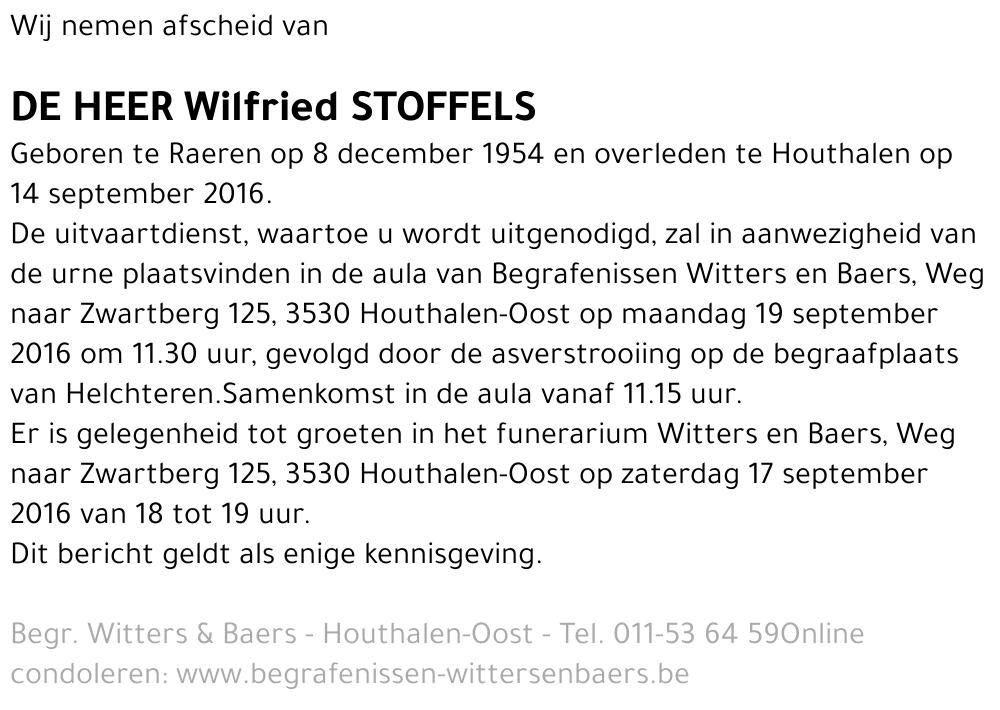 Wilfried Stoffels