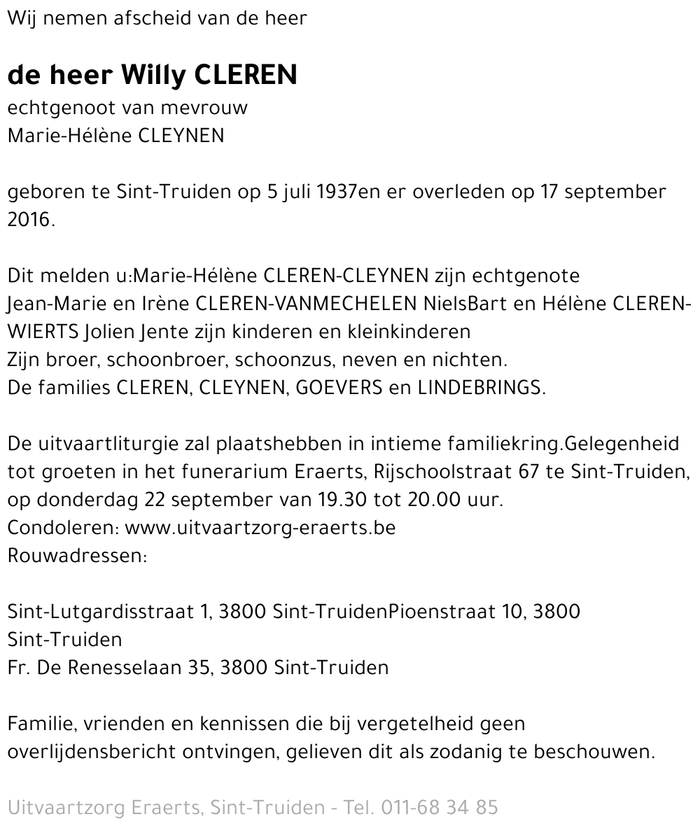 Willy Cleren