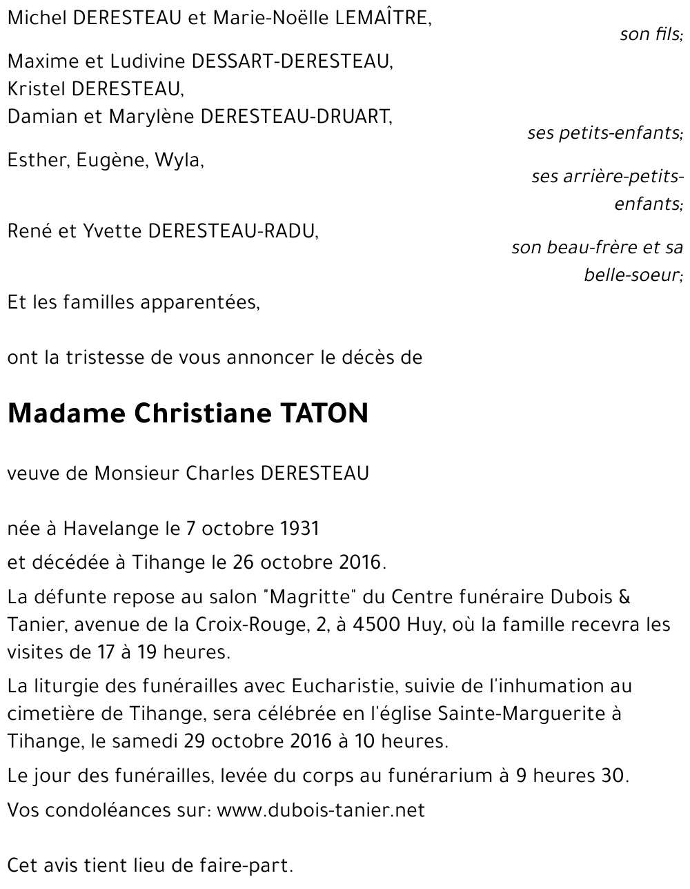 Christiane TATON