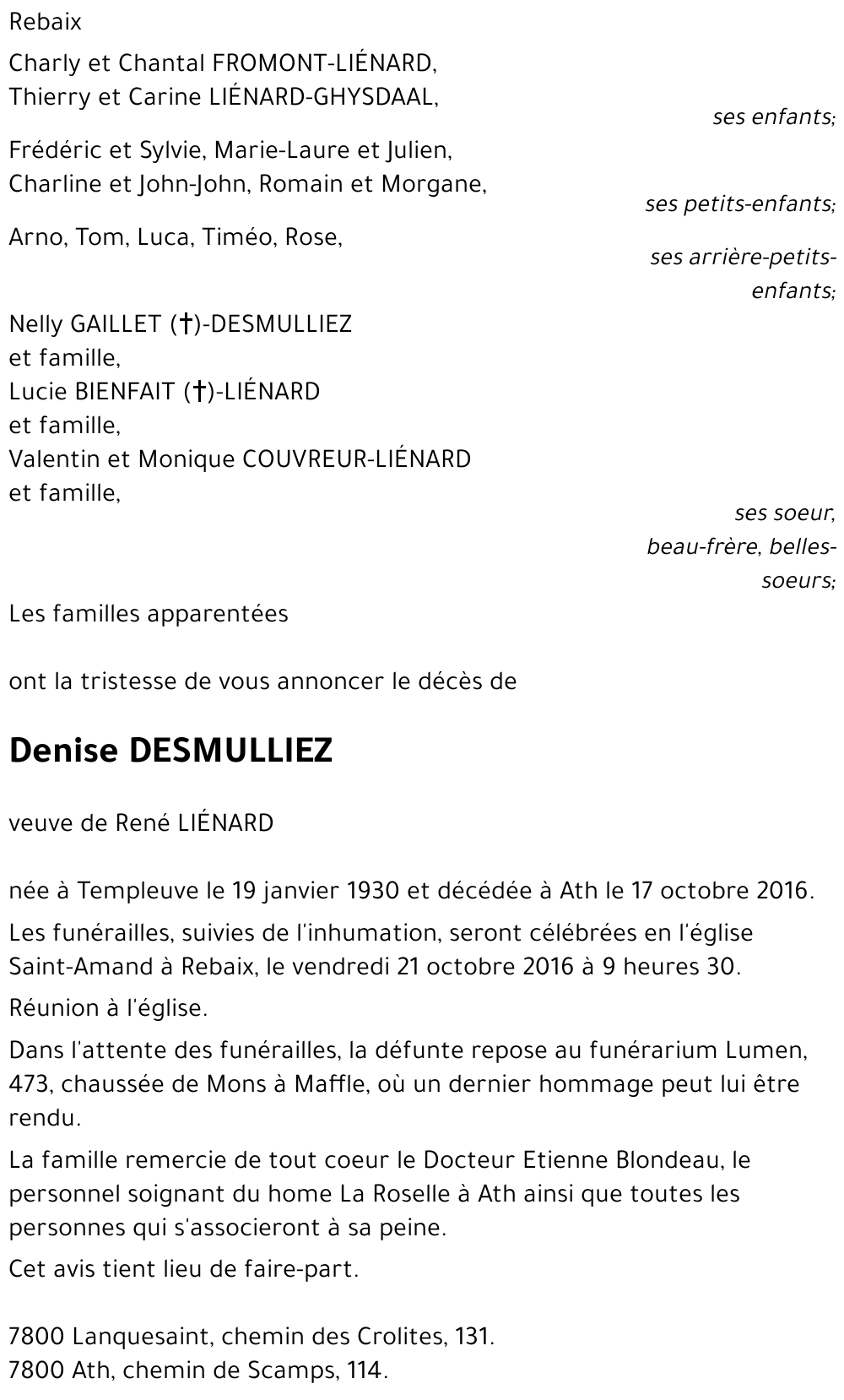 Denise DESMULLIEZ
