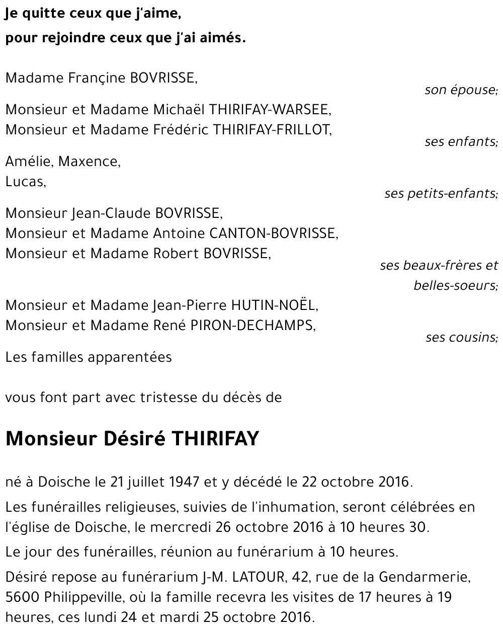 Désiré THIRIFAY