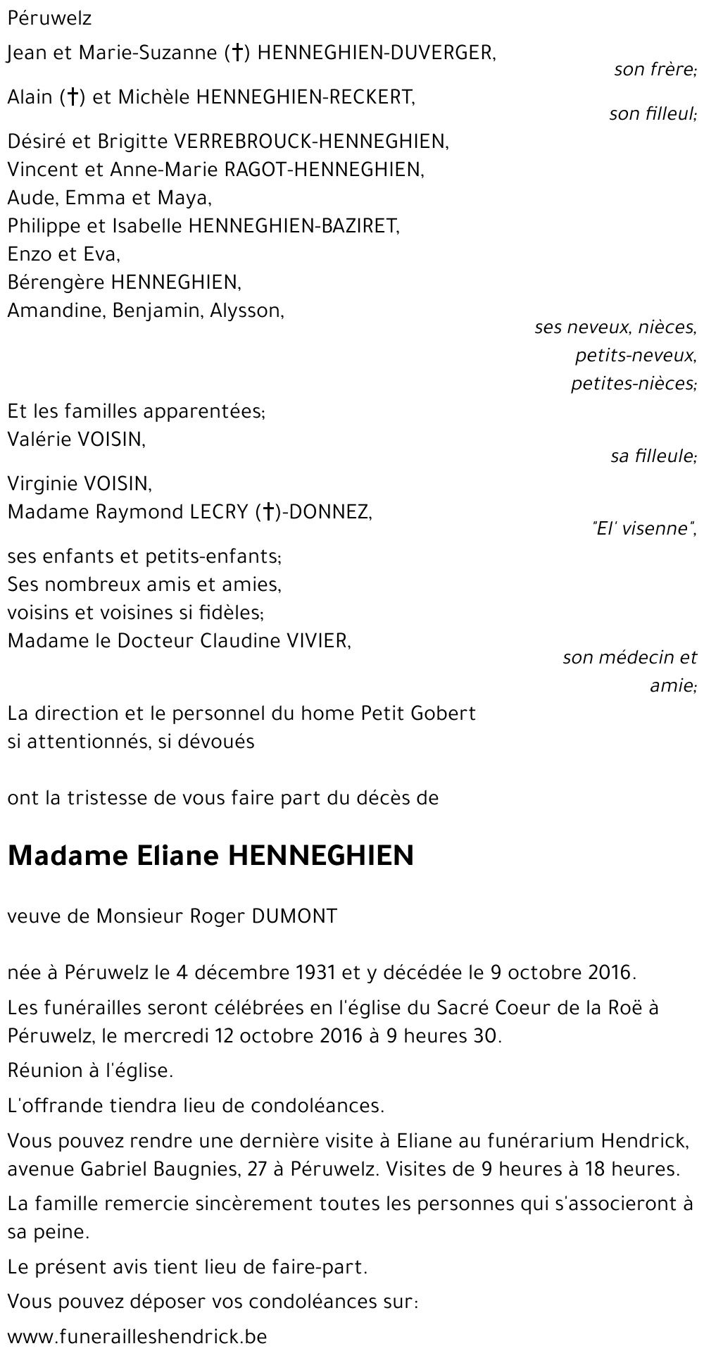 Eliane HENNEGHIEN
